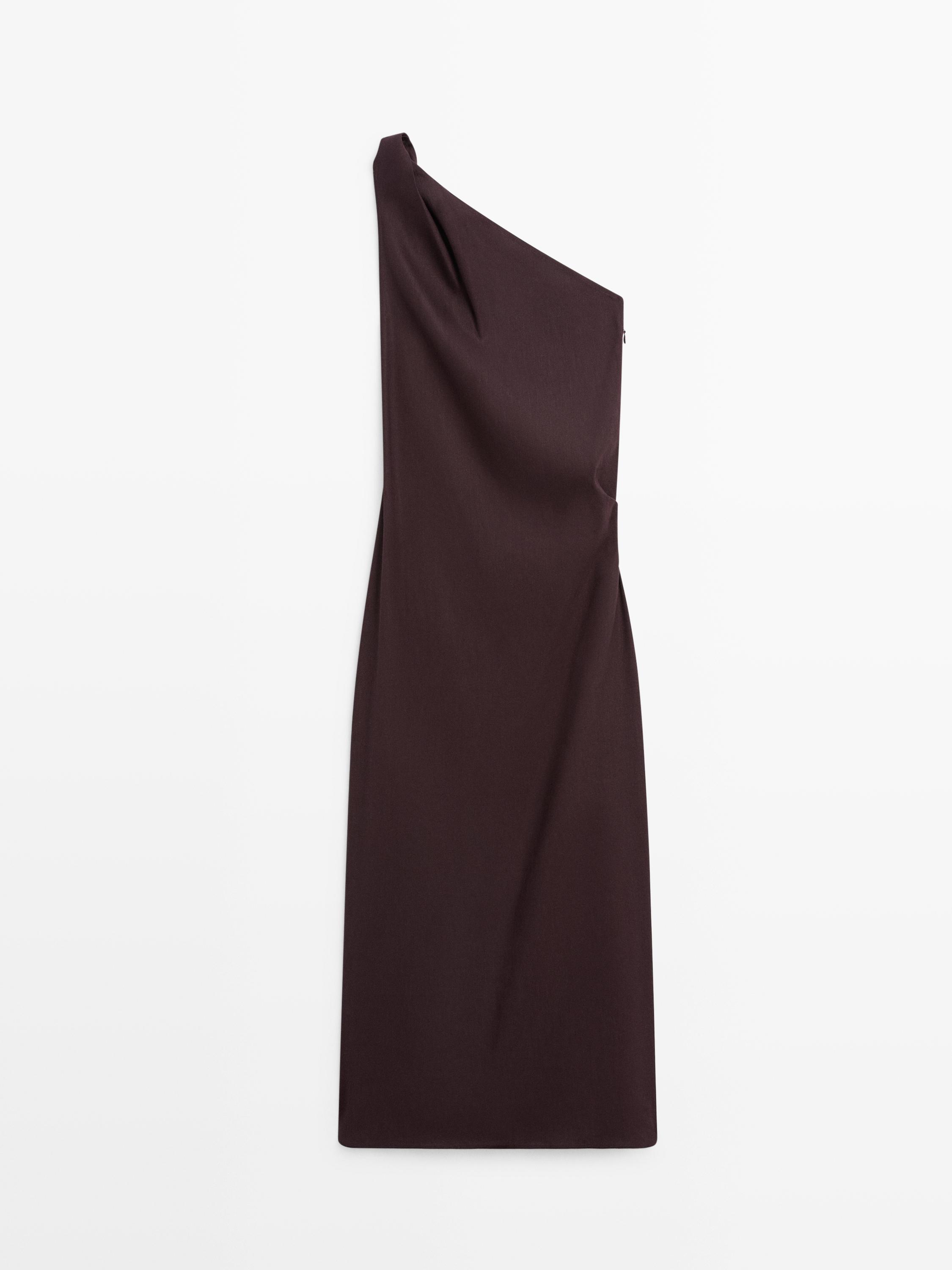 Robe asymétrique mélange de lin